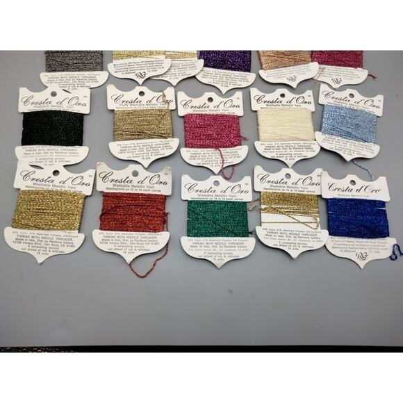 20x Rainbow Gallery Cresta d Oro Needlepoint Cross Stitch Metallic Thread (2) - Picture 2 of 4